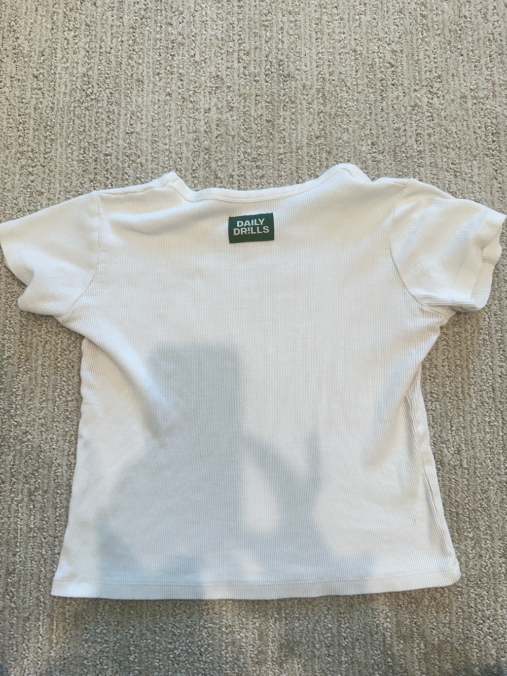 Daily Drills White Ribbed Short Sleeve Tee